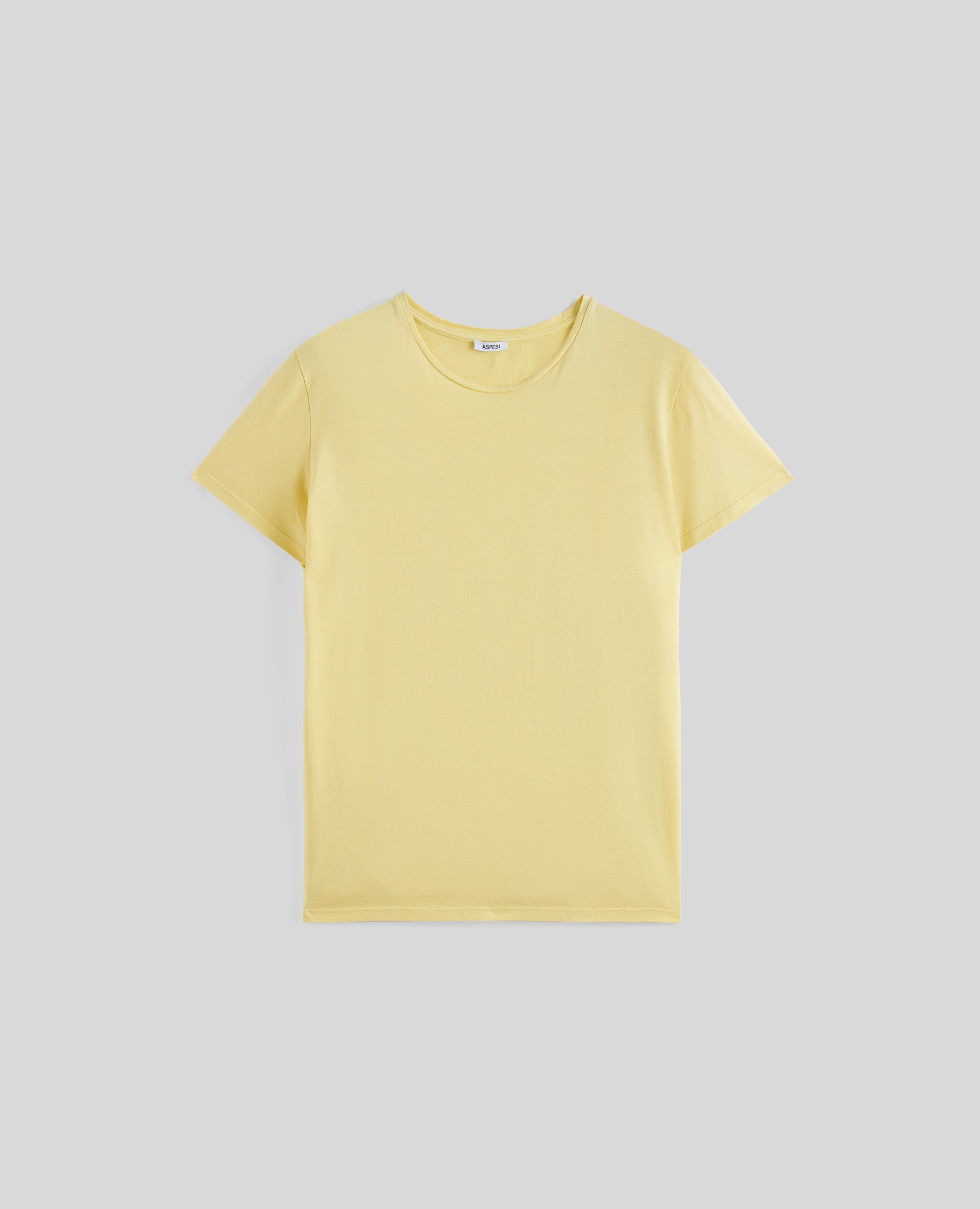 T-SHIRT IN JERSEY DI COTONE-GIALLO-YELLOW-AMARILLO-GELB-JAUNE