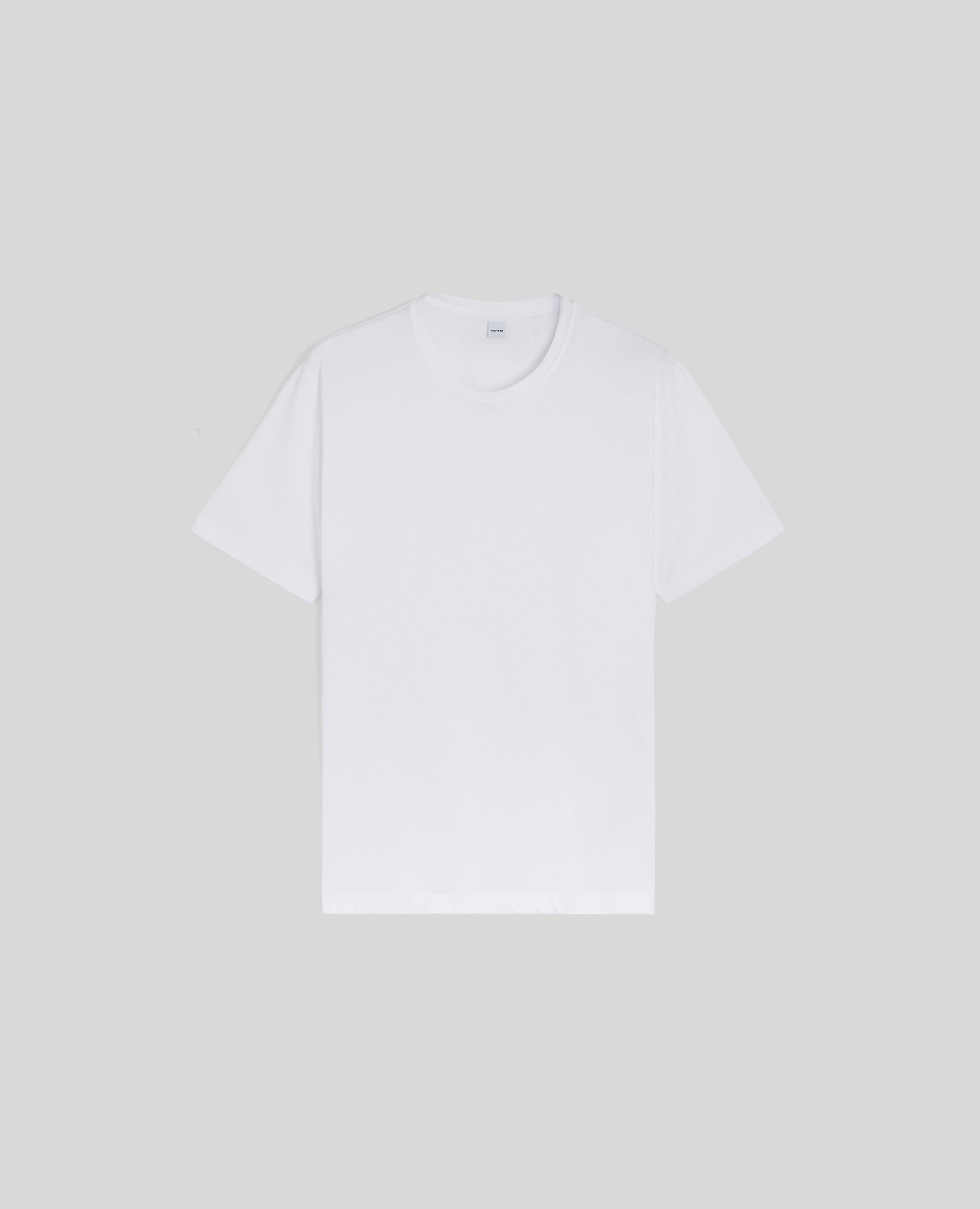 T-SHIRT IN JERSEY DI COTONE-BIANCO-WHITE-BLANCO-WEISS-BLANC