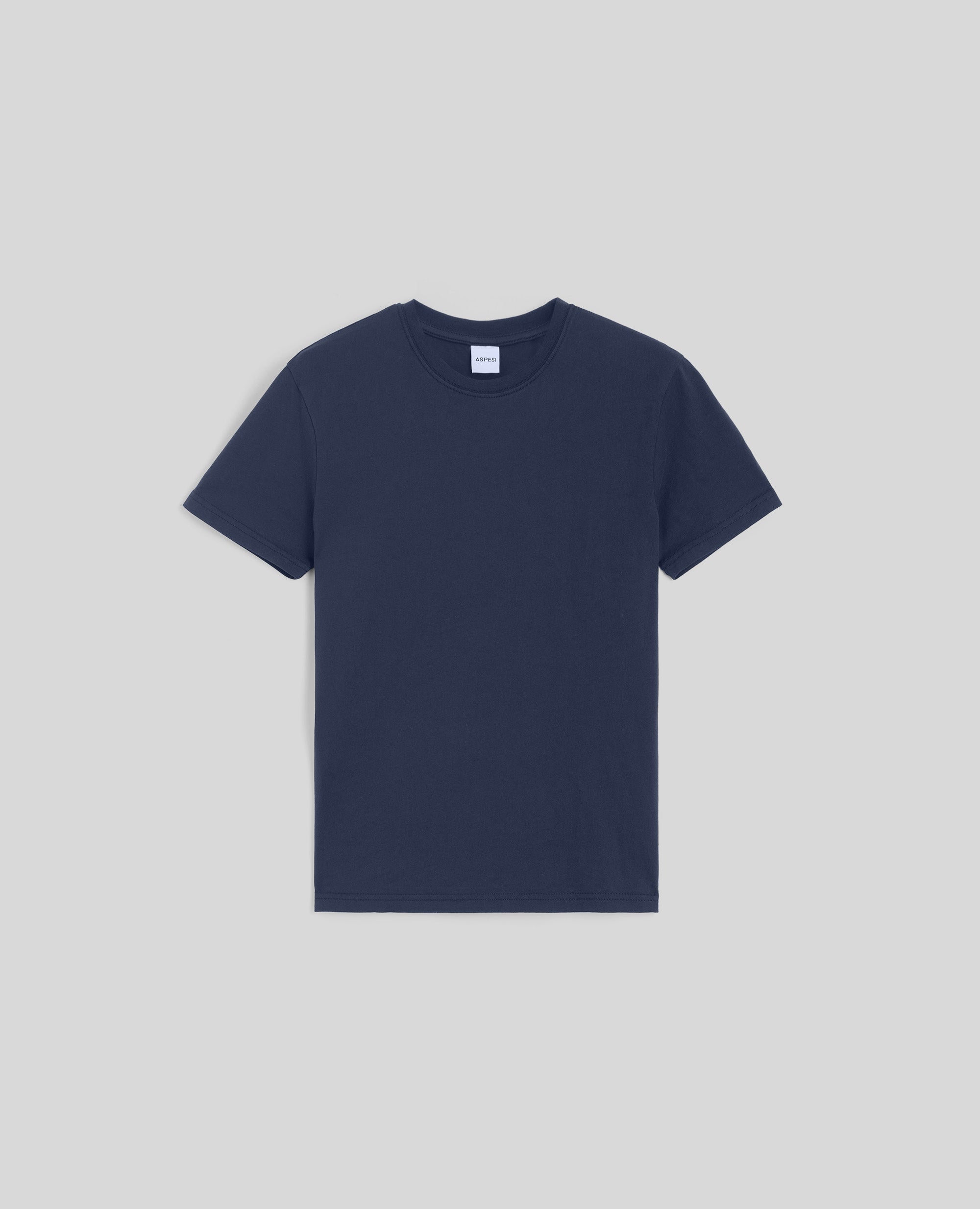 T-SHIRT IN JERSEY DI COTONE-NAVY-NAVY-AZUL MARINO-NAVY-NAVY