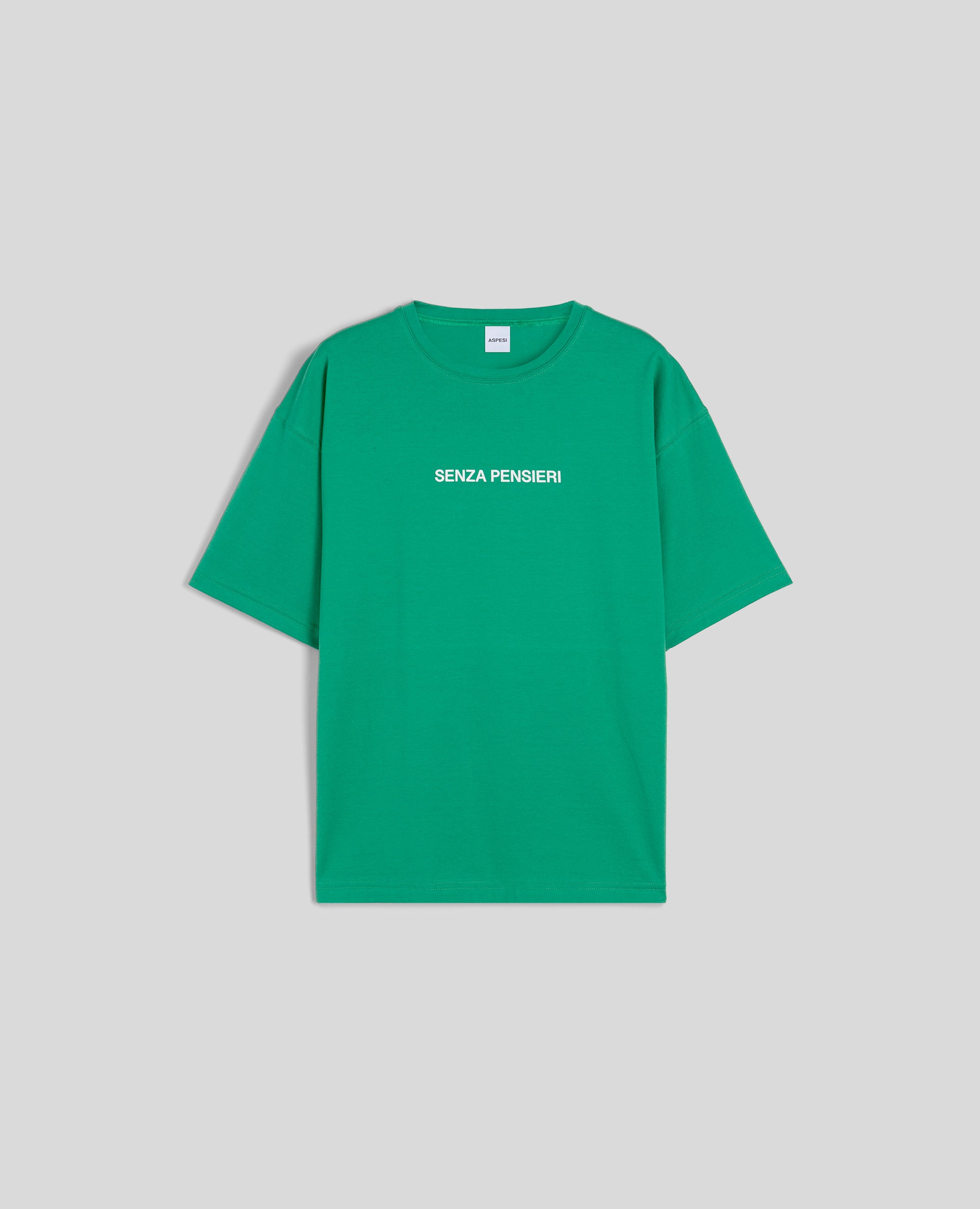 T-SHIRT SENZA PENSIERI IN JERSEY-VERDE-GREEN-VERDE-GRUN-VERT