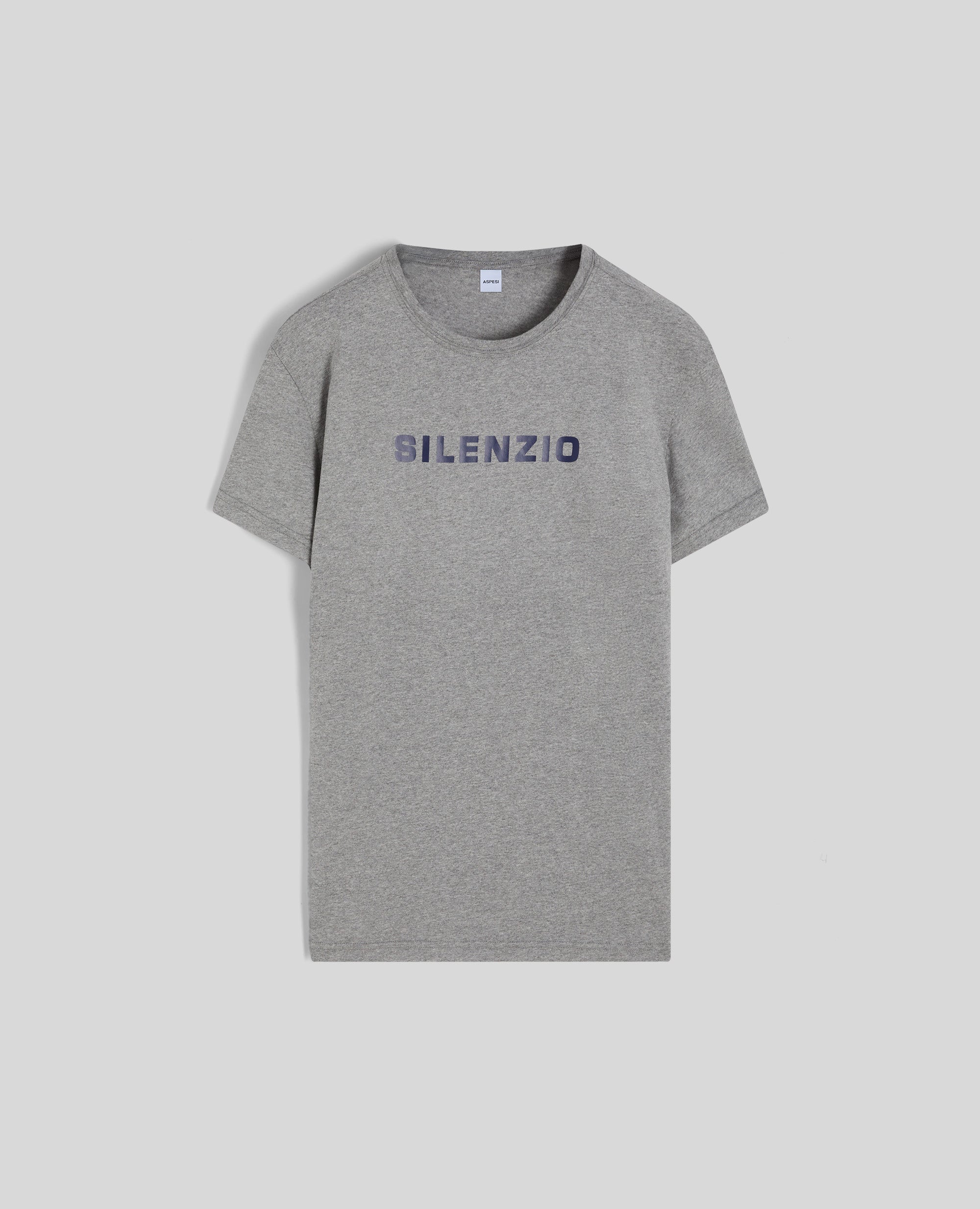 T-SHIRT SILENZIO-GRIGIO-GREY-GRIS-GRAU-GRIS