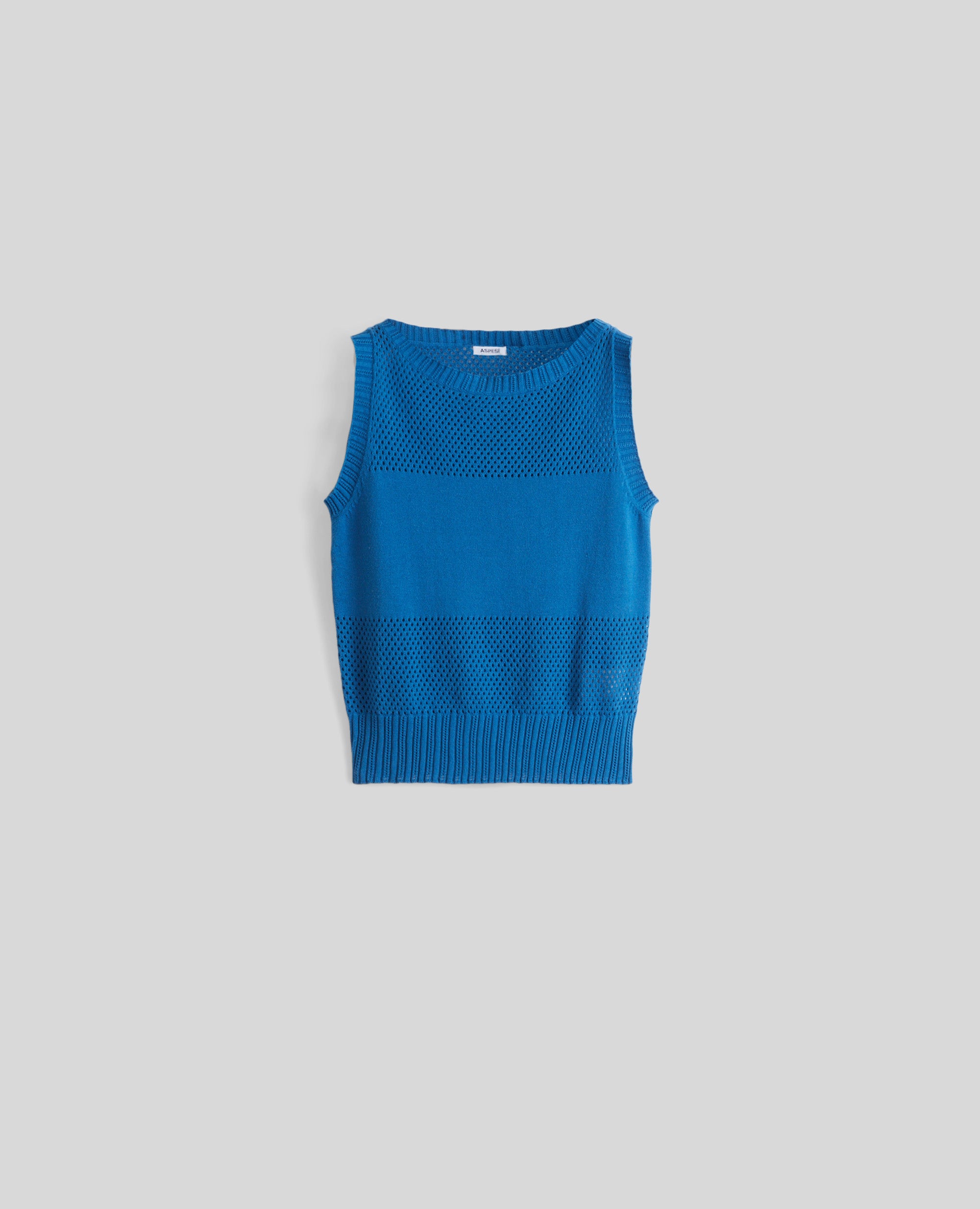 TOP IN COTONE PIMA-BLUETTE-LIGHT BLUE-AZUL CLARO-HELLBLAU-BLEU