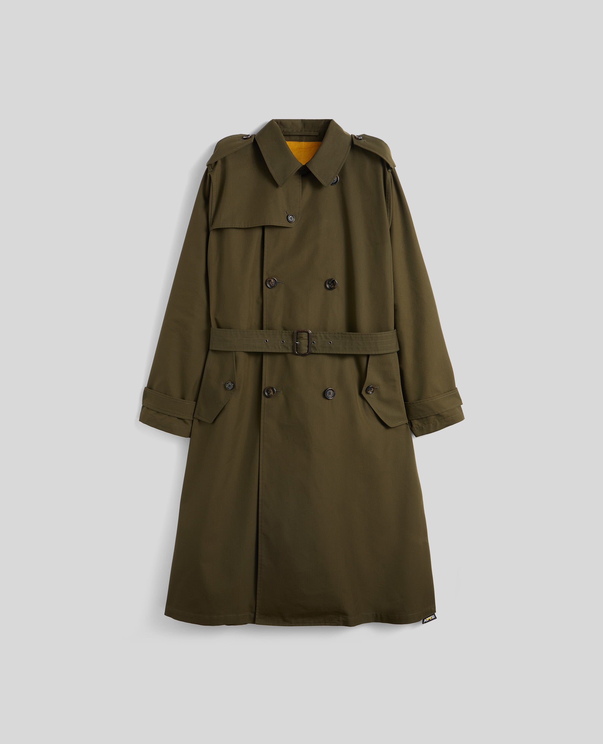 TRENCH DOPPIO PETTO IN COTONE - NYLON INDROREPELLENTE-MILITARE-MILITARY-MILITAR-MILITAR-MILITAIRE