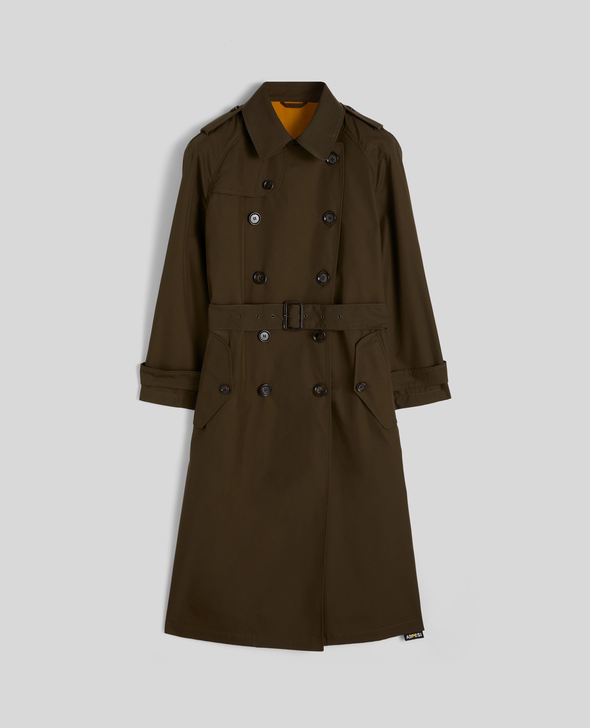 TRENCH DOPPIO PETTO IN COTONE - NYLON INDROREPELLENTE-MILITARE-MILITARY-MILITAR-MILITAR-MILITAIRE